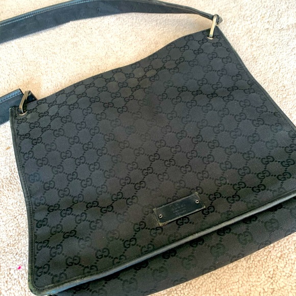 Gucci Bags Gucci Black Canvas Crossbody Bag Authentic Poshmark